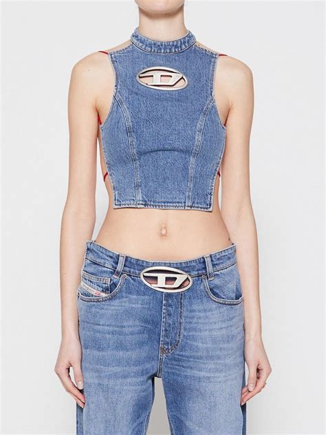 diesel tops women's|diesel denim top.